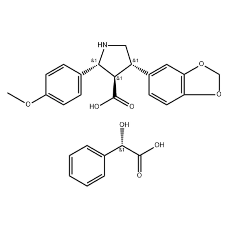 3-ピロリジンカルボン酸、4-(1,3-ベンゾジオキソール-5-イル)-2-(4-メトキシフェニル)-、(2R,3R,4S)-、(αS)-α-ヒドロキシベンゼンアセテート